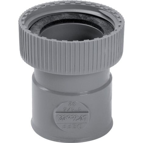 Nicoll – Douille à écrou prisonnier femelle Ø40 – Raccord PVC fileté 40x49 – Pour canalisation d'évacuation – Usage professionnel