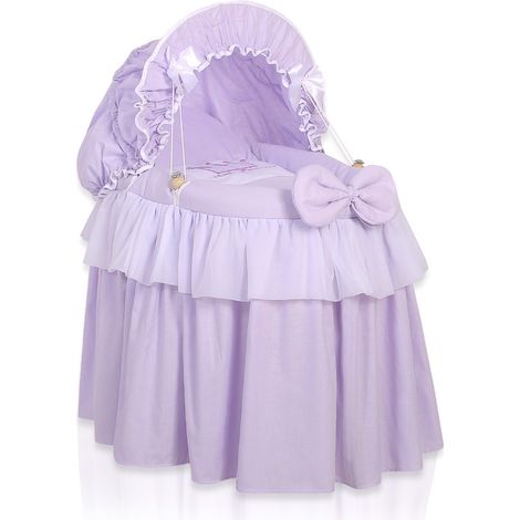 Cochecito de Muñecas - Moisés para Muñecas con Capota - Morado (1/5)
