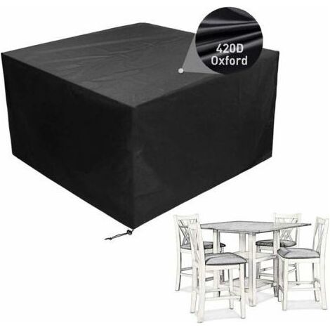 Patio Furniture Cover Waterproof Outdoor Sectional Sofa Set Covers, Outdoor Rectangle Table and Chair Set Covers, Dust Proof Furniture Protective Cover carré 135×135×74cm, Ensoleillé (1/5)