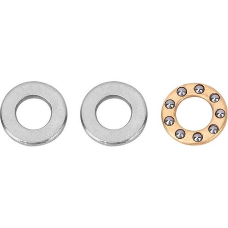 Jeu de roulements à billes en acier plat Cage en laiton à grande vitesse et petite bille de poussée en acier chromé avec haute précision miniature (10 pièces)(2) (1/5)