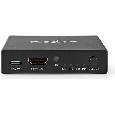 Switch HDMI™  Porta/e a 3 porte  Ingresso 3x HDMI™  Uscita HDMI™  8K@60Hz  45 Gbps  Telecomandato  Alluminio  Antracite