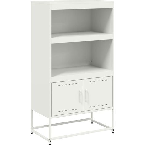 Highboard Weiß 68,5x38,5x123,5 cm Stahl vidaXL (1/3)