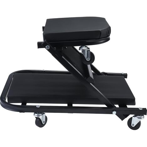 Chariot de Voiture Pliable de 101,6 cm, siège de mécanicien 2 en 1, Grand 150 kg Chariot de Voiture Robuste avec 6 Roues pivotantes à 360° pour Garage, Atelier, réparation sous Voiture (1/5)