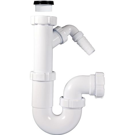 Sifón curvo con racor extensible y toma de electrodomésticos R-65 - RIUVERT (1/2)