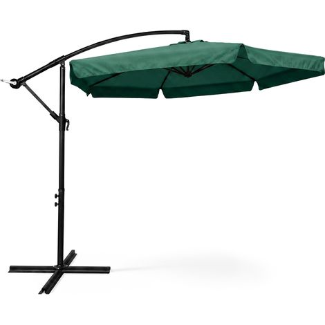 Sombrilla de jardĂn y terraza impermeable CYNIA en color Verde Oscuro peso 11,7 kg dimensiones 300x300x245 cm (1/5)