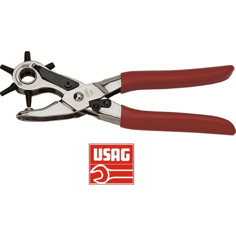 PINZA FUSTELLATRICE PER FORARE BUCARE FORARE CUOIO CINTURE SCARPE PROF. USAG 160 (1/2)