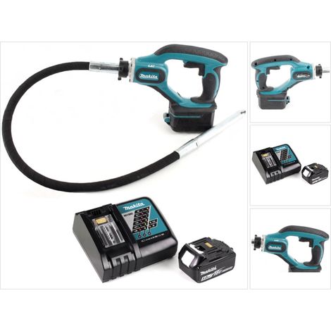 Makita DVR 450 RT1 compactador de hormigón sin cable 18V + 1x 5.0 Ah batería + cargador (1/5)