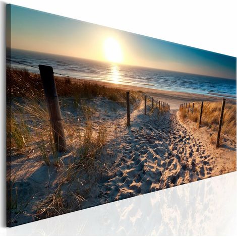 Tableau chemin du coucher du soleil - 135 x 45 cm