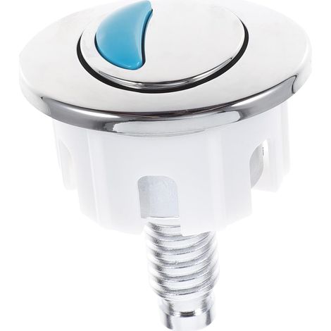 Bouton-poussoir Wc Ovale Double Chasse, ABS, Argenté (1/5)