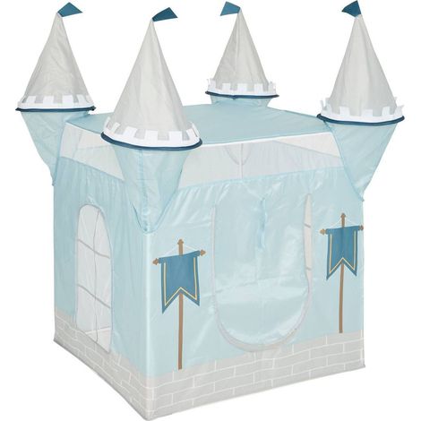 Tente Pop Up Enfant "Château Fort" 130cm Bleu