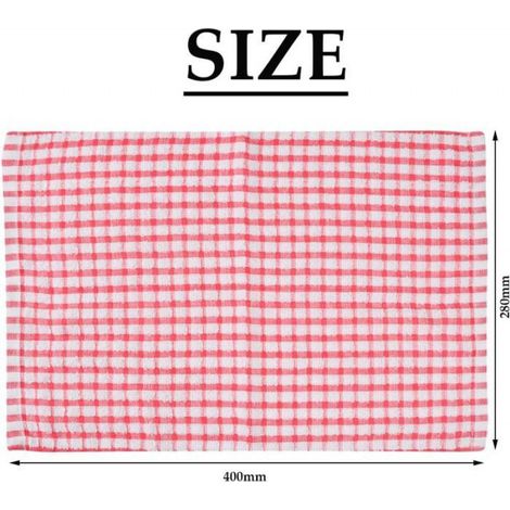 12 serviettes de table en coton, 40 x 28 cm, 4 couleurs, serviettes de cuisine pour vaisselle, lot de 12 pièces (1/5)