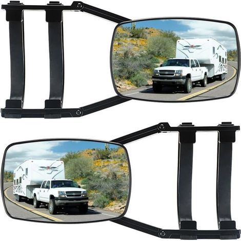 Lot de 2 rétroviseurs universels pour caravane, caravane, remorquage, caravane, pour tous les types de véhicules courants (1/5)