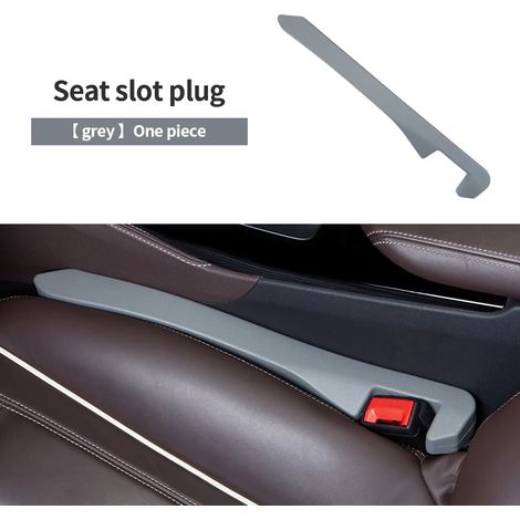 (Gris) Bande de remplissage universelle en cuir souple pour joints de sièges auto, étanche et anti-fuite, pour l'intérieur de la voiture (1/5)