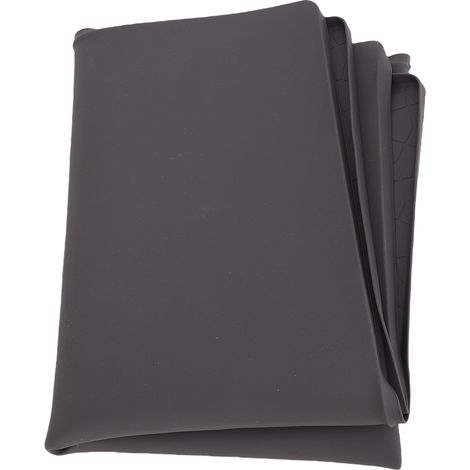 Alfombrilla de silicona gruesa e impermeable para arena y comida de gato: fácil de limpiar, dimensiones 86,3 x 55,9 cm, con borde a prueba de fugas y base antideslizante. (1/5)