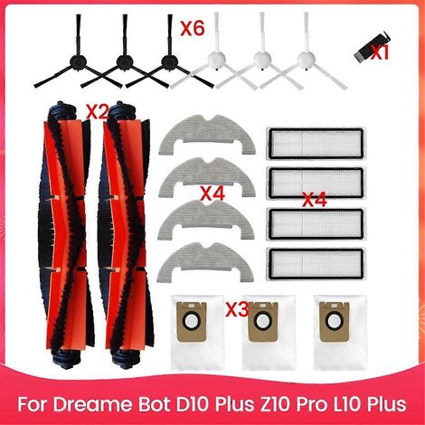 Zubehör- und Ersatzteilset für Dreame Bot D10 Plus, Z10 Pro und L10 Plus: Hauptseitenbürste und HEPA-Filter (1/5)