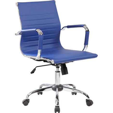 Sedia con Ruote Pictont\, Poltrona da Ufficio Regolabile, Grigio (1/3)