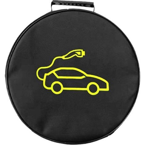 EV-Kabeltasche, Tragetasche für Ladekabel von Elektroautos für Typ-2- und Typ-1-Kabel sowie Organizer für alle Kabel und Verlängerungen (rund)