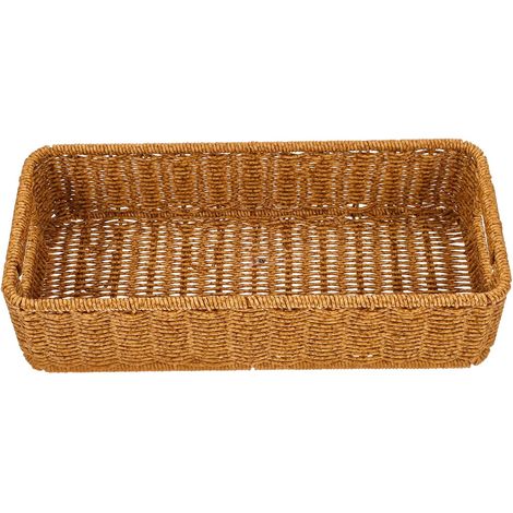 Cesta tejida con aspecto de ratán y sistema de drenaje, organizador para cocina y restaurante. (1/4)