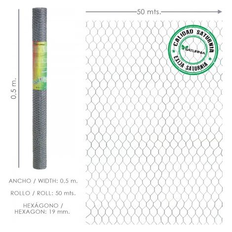 Traliccio a tripla torsione 19/50 cm. Rotolo 50 Metri Uso Domestico