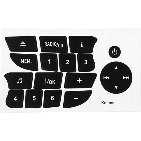 Autocollants de réparation pour autoradio Renault Megane 3 Clio III (1/5)
