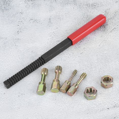 Kit de réparation de filetage universel pour voiture (15 pièces) : tarauds et filières métriques (7 pièces). (1/5)