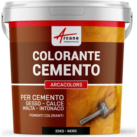 Colorante per cemento, intonaco, malta. Pigmenti per colorare cemento - ARCACOLORS - 25 kg Nero - ARCANE INDUSTRIES (1/2)