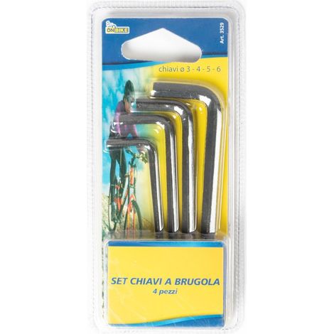 Set chiavi a brugola per manutenzione bici quattro pezzi