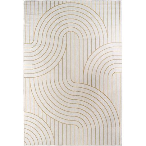 Tapis extérieur, kilim reversible BC REVERSIBLE 120x170 jaune et crème (1/5)