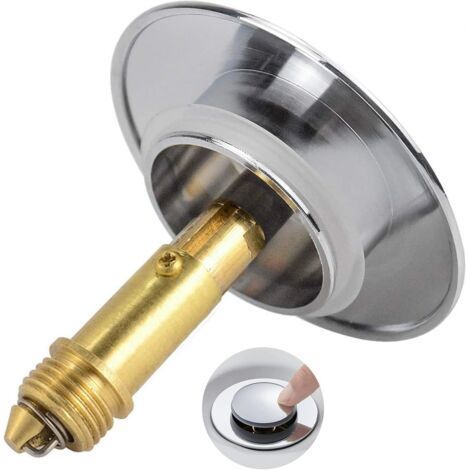 Pop-up-Ablaufstopfen aus massivem Messing, 36–39 mm – Chrom-Finish – Abdichtung mit Silikonring – Einfache Montage (1/5)