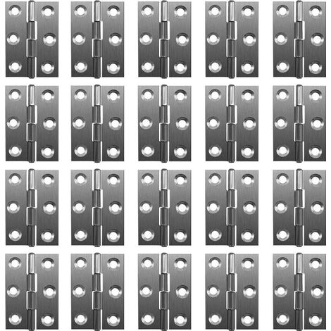 Charnière Piano - Lot de 20 - Acier Inoxydable - Pliage 180 Degrés - Portail Armoire Boîte - 20mm (1/5)