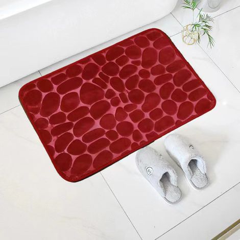 Doux et agréable au toucher - moelleux et confortable - antidérapant - élastique - séchage rapide - Bordeaux（4060cm）