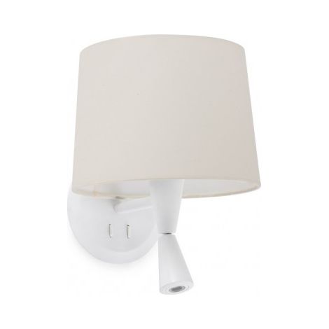 CONGA Applique murale avec lecteur blanc/beige 64308-02 (1/2)