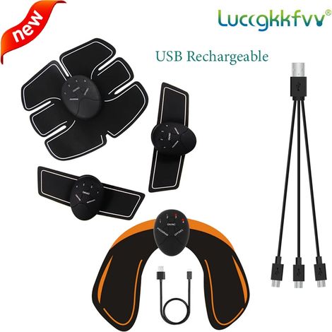 Filiyano-Stimulateur musculaire EMS rechargeable USB sans fil pour fessiers, hanches et abdominaux - Appareil de massage amincissant pour le corps et