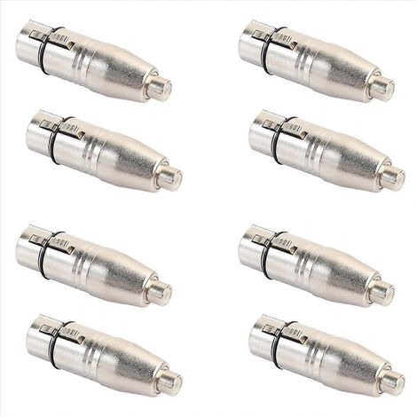 Deux adaptateurs XLR vers XLR, fiches adaptatrices femelles vers XLR femelles. (1/5)