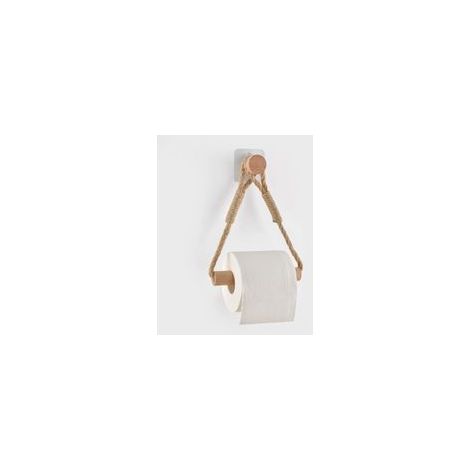 Soporte para papel higiénico de cuerda de cáñamo, soporte de pared para papel higiénico de cuerda, accesorio de baño (1/4)