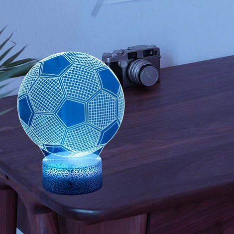 BelleRise - Veilleuse pour enfants sur le thème du football, 16 couleurs, décoration de chambre. (1/5)