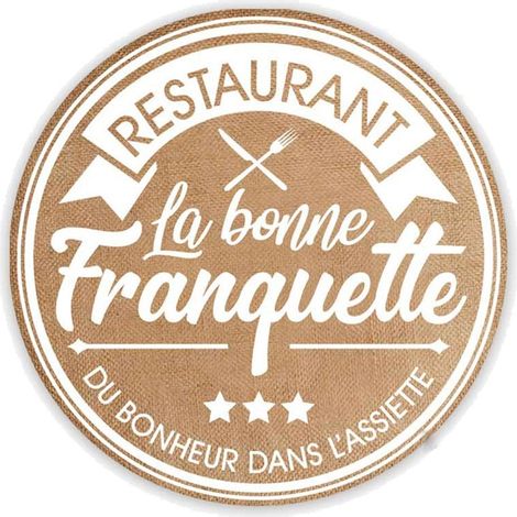 Set de table rond en toile de jute - BONNE FRANQUETTE