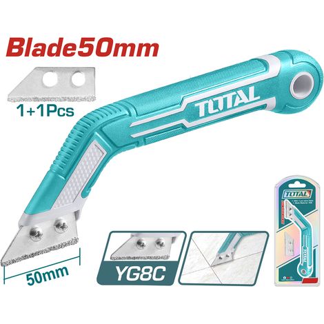 TAGLIERINO CUTTER PER RIMOZIONE STUCCO LAMA 50mm + LAMA DI RICAMBIO TOTAL