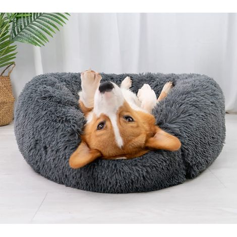 Panier rond pour chien - Pour chat et chat - Pour petits chiens - 60 cm (1/5)