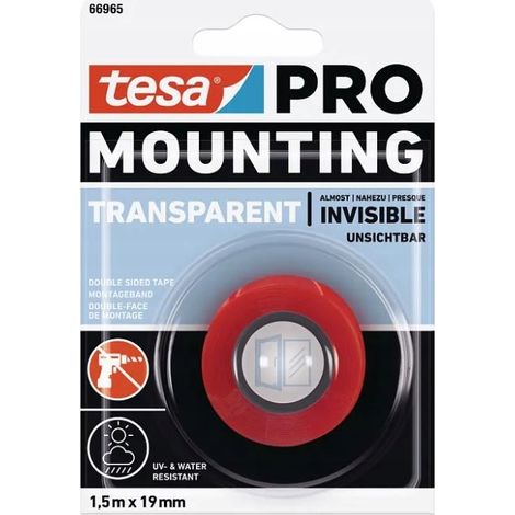 Ruban adhésif de montage tesa PRO 1,5 m x 19 mm transparent (1/5)