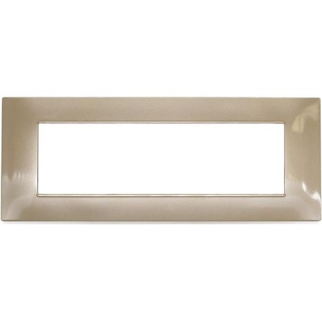 Placche compatibili vimar plana 2 3 4 7 posti T13-7 posti-oro satinato