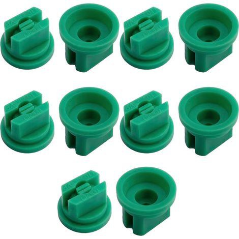 Lot de 14 buses plates en plastique à 110 degrés avec ouverture 0,4 mm pour pulvérisateur dos, jardin, équipement pulvérisation agricole (rouge) - 10pcs (1/5)