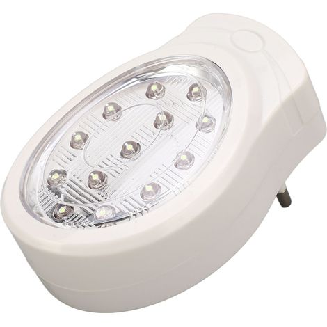Lampe de secours LED 2 W blanc froid, 2 niveaux d'efficacité énergétique, rechargeable, à brancher en cas de panne de courant, prise UE AC110-240 V