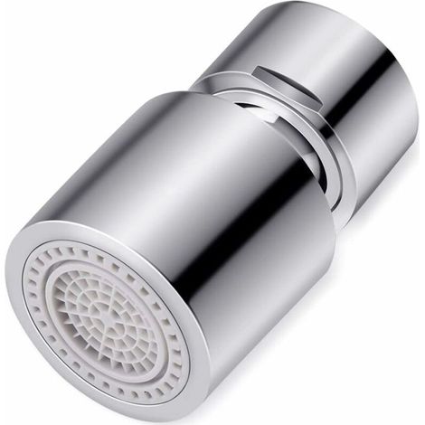 Aérateur de robinet allongé,360 °Pivotant Mousseur Filtre Robinet avec 2 Modes de Pulvérisation Anti-éclaboussures Détartrage Accessoires pour Évier de Cuisine de Salle de Bain, Économie d'Eau-M (1/4)