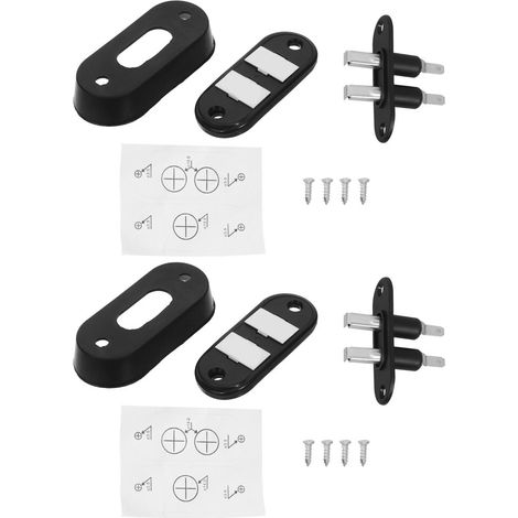 10 piezas de actuadores de cerradura deslizante de hierro negro con bloqueo automático