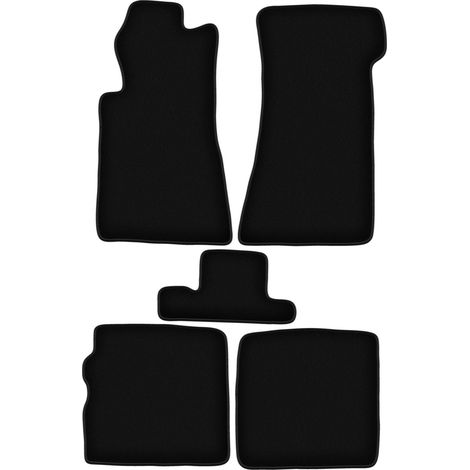 Schwarze Velours-Fußmatten für Mercedes SL R107 lange Front (1971-1989) (1/5)
