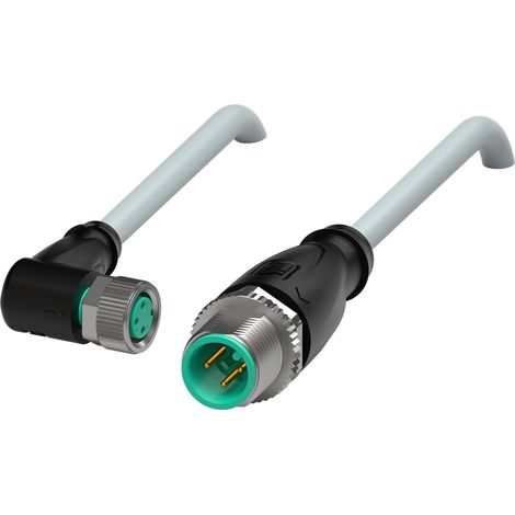 Pepperl+Fuchs Verbindungskabel V3-WM-1M-PUR-V11-G grau 3-polig