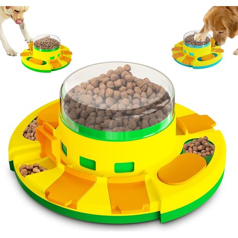 Jouet Chien Occupation pour Chiens Grand/Moyen/Petit, Jeu Intelligence Chien Jouet Indestructible pour Gamelle Chien- Formation Interactive-Niveau 2 (Intermédiaire) (1/5)