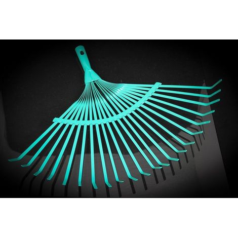 Rastrillo para hojas (22 dientes, metal, 47 cm de ancho) (1/3)