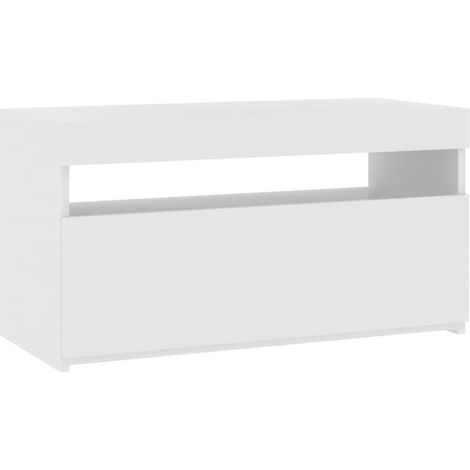 Maison Exclusive - TV-Schrank mit LED-Leuchten Hochglanz-Weiß 75x